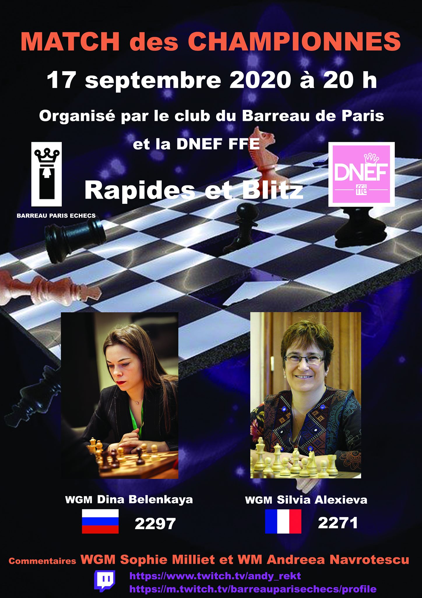 Match entre Dina Belenkaya et Silvia Alexieva (jeudi 17 septembre